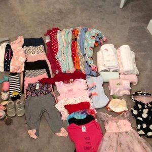 Bulk Baby Girl clothes 6-12 months